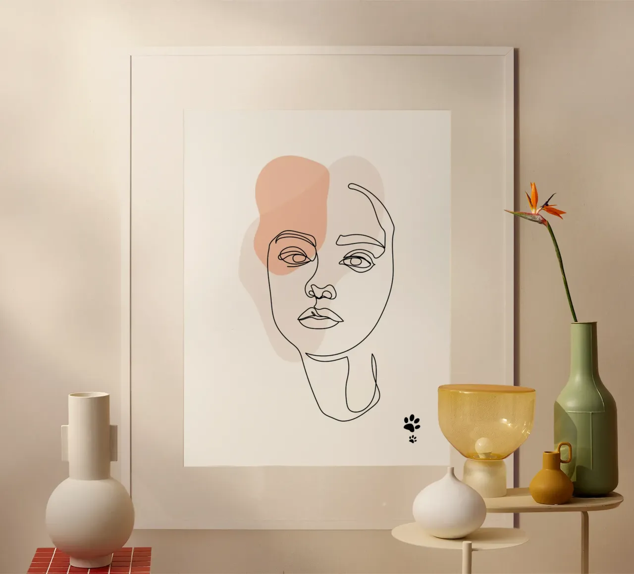 Ritratto di donna poster con telaio in alluminio da catsforyou