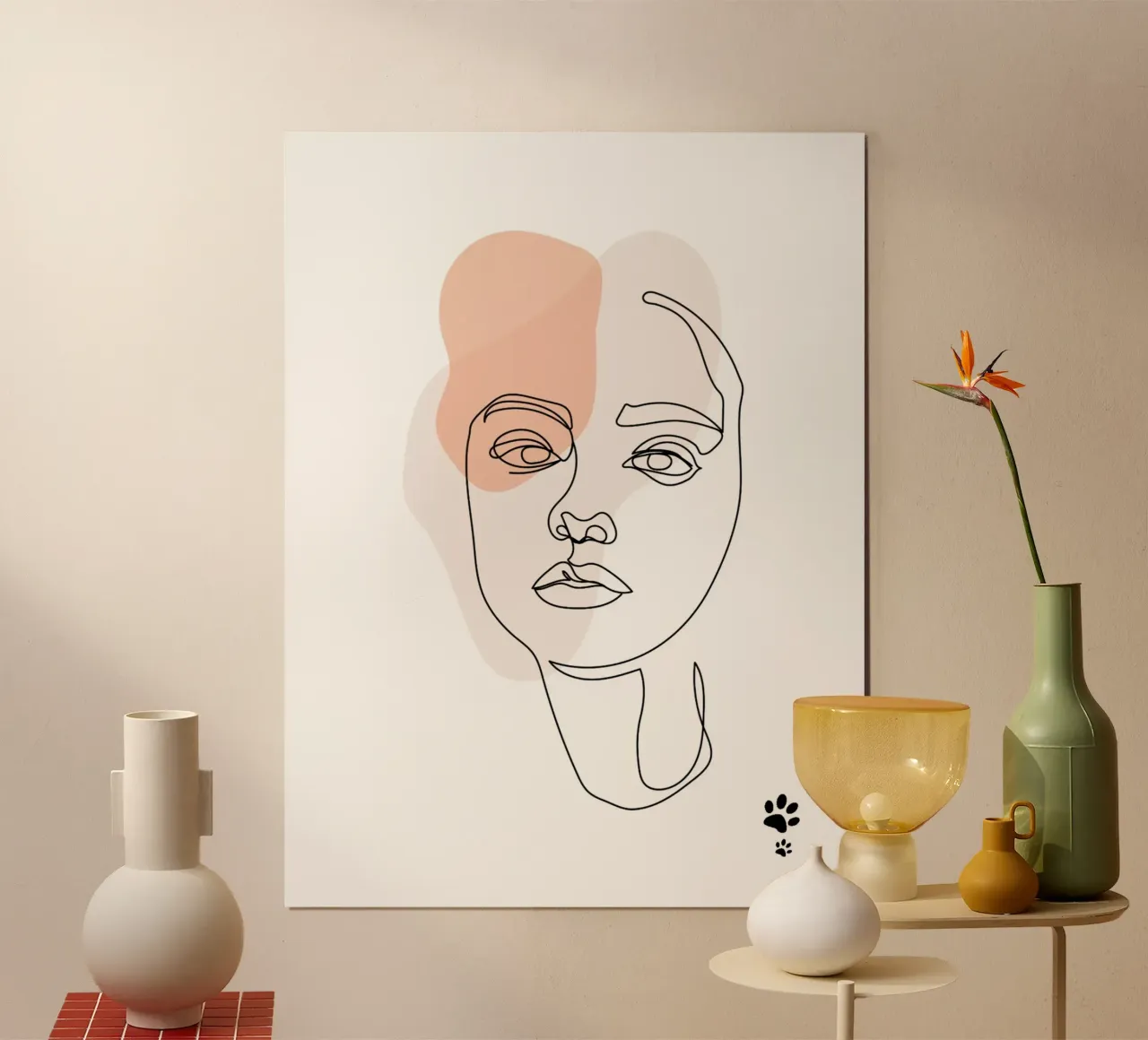 Ritratto di donna poster con telaio in alluminio da catsforyou