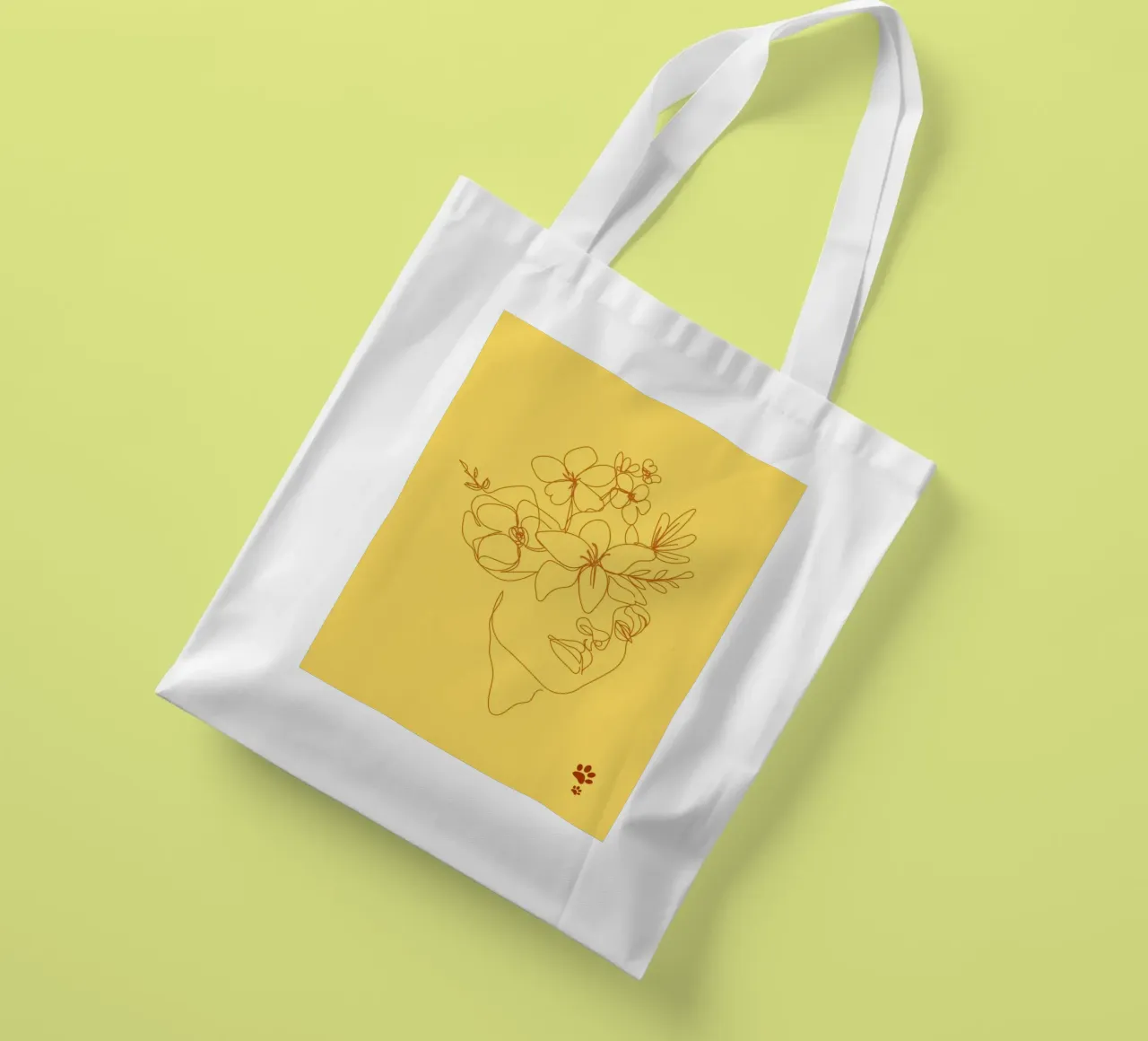 Fiori in testa borsa in juta da catsforyou