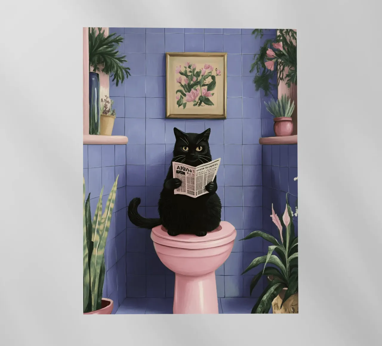 Cat On A Toilet backlit film by catsforyou