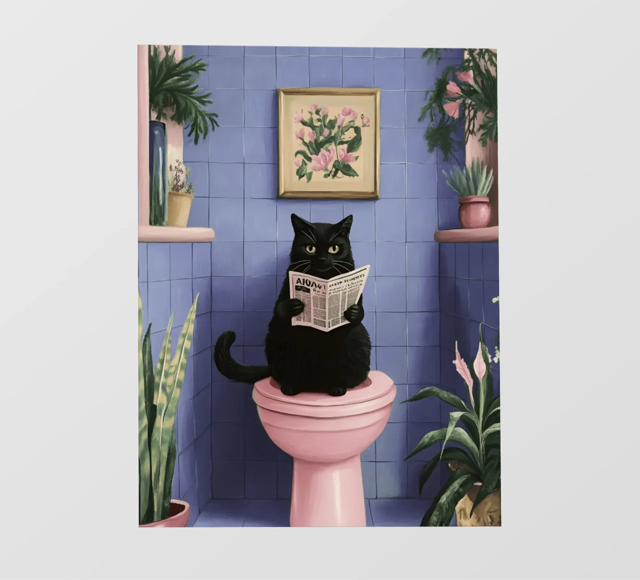 Cat On A Toilet backlit film by catsforyou