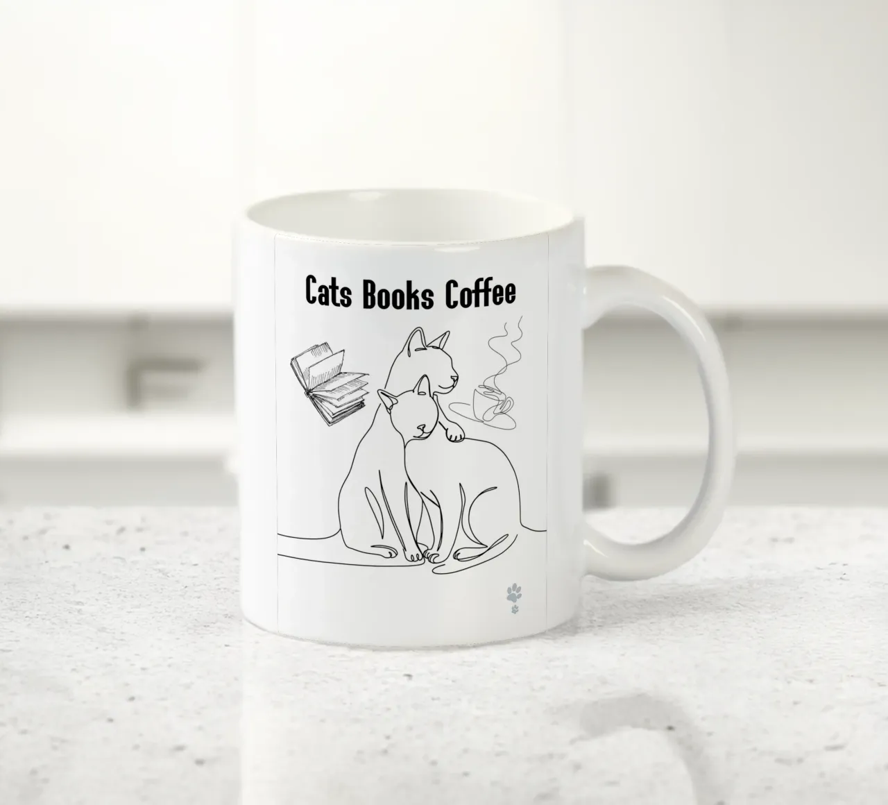 Gatti Libri Caffè tazza in ceramica da catsforyou
