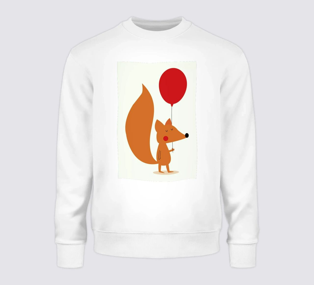 Fox with a Red Balloon felpa da Karin Bijlsma