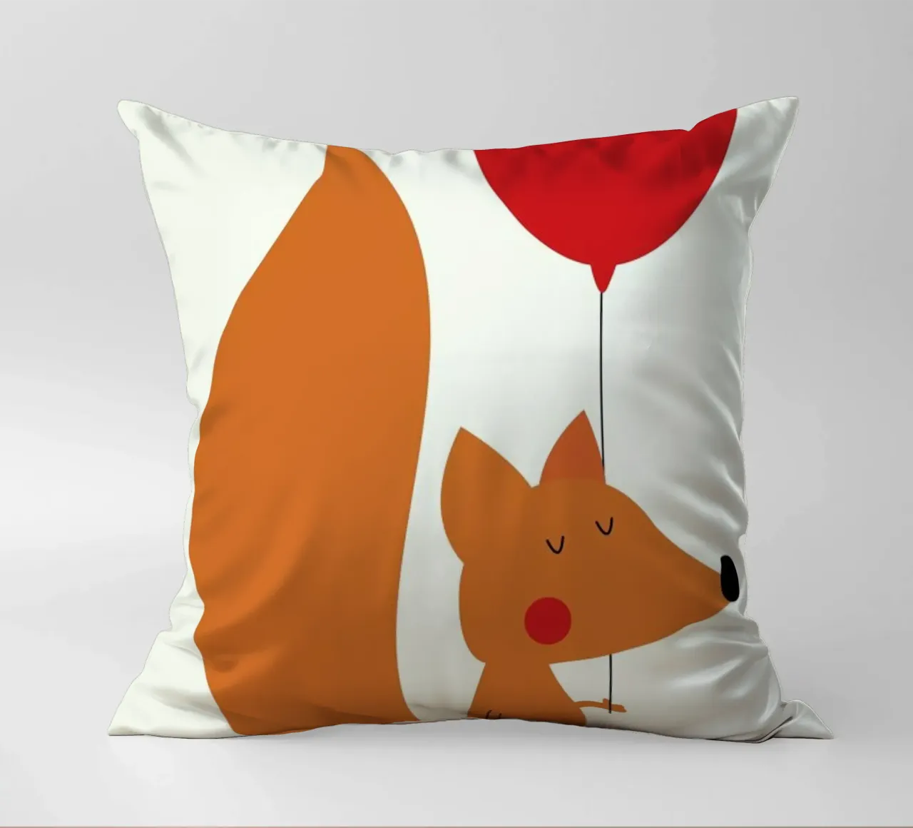 Fox with a Red Balloon cuscino da Karin Bijlsma