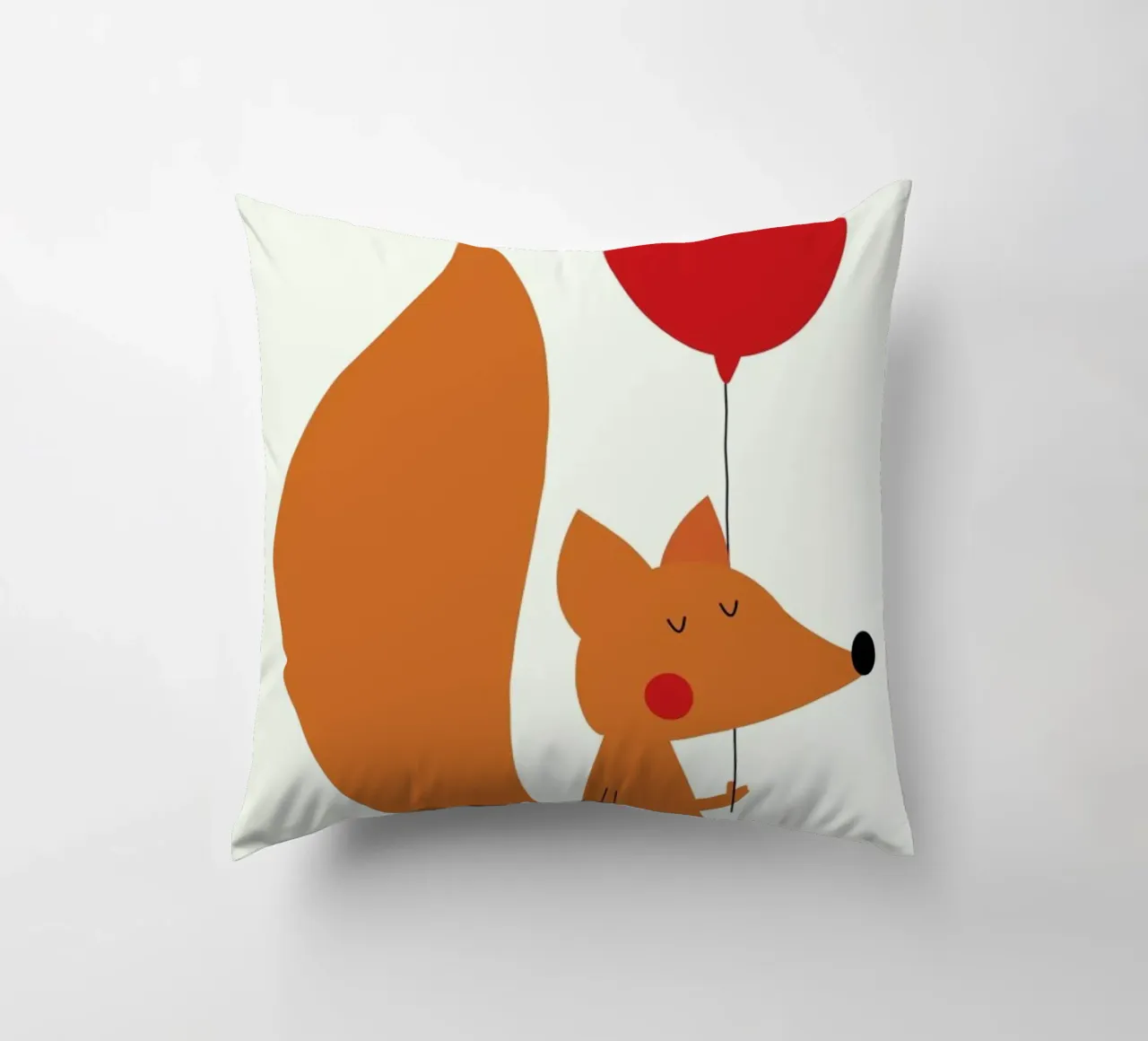 Fox with a Red Balloon cuscino da Karin Bijlsma