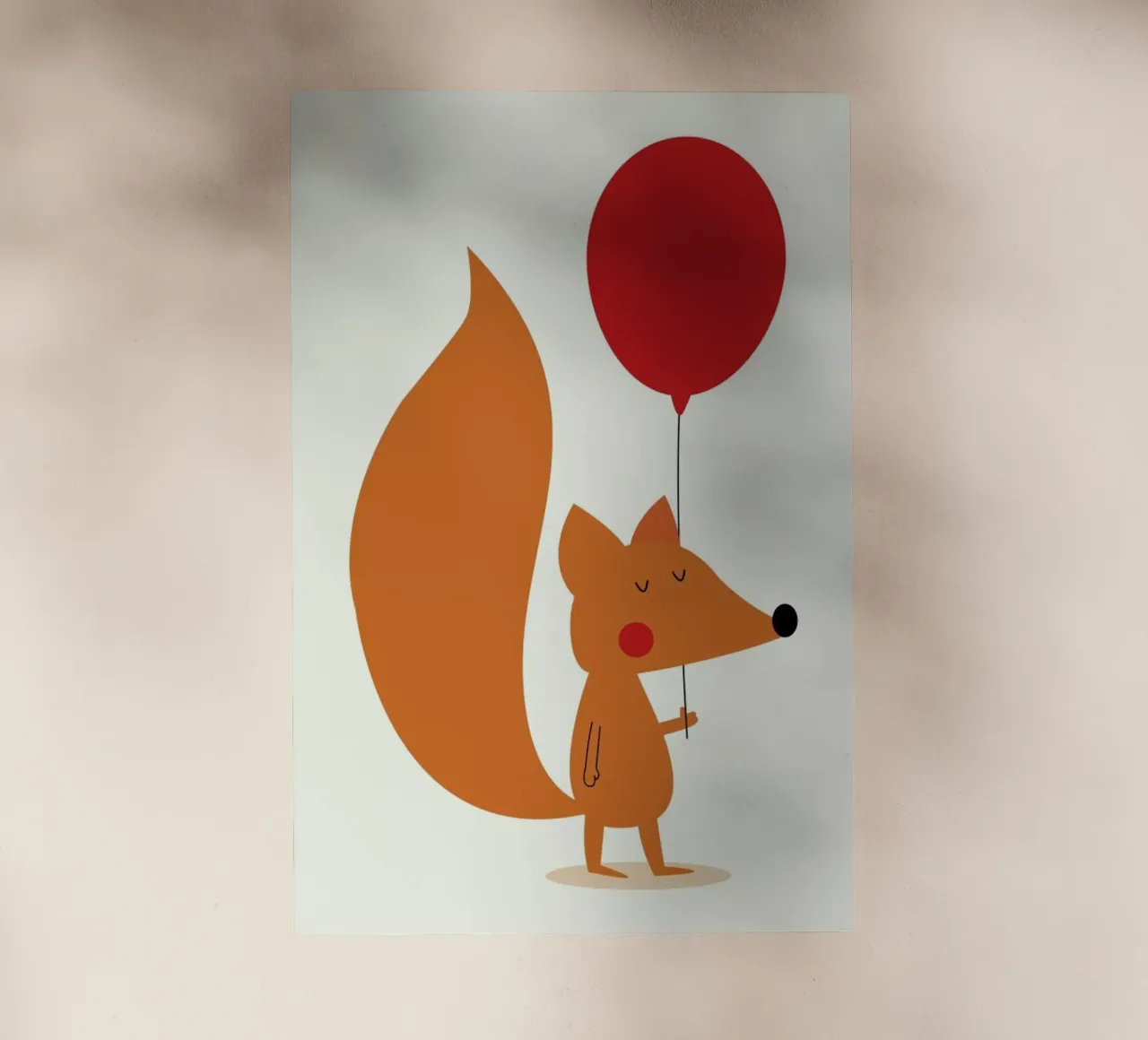 Fox with a Red Balloon pellicola backlit da Karin Bijlsma