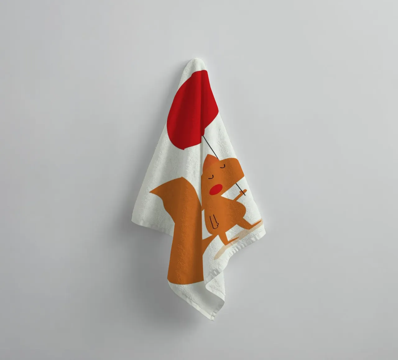 Fox with a Red Balloon asciugamano da bagno da Karin Bijlsma