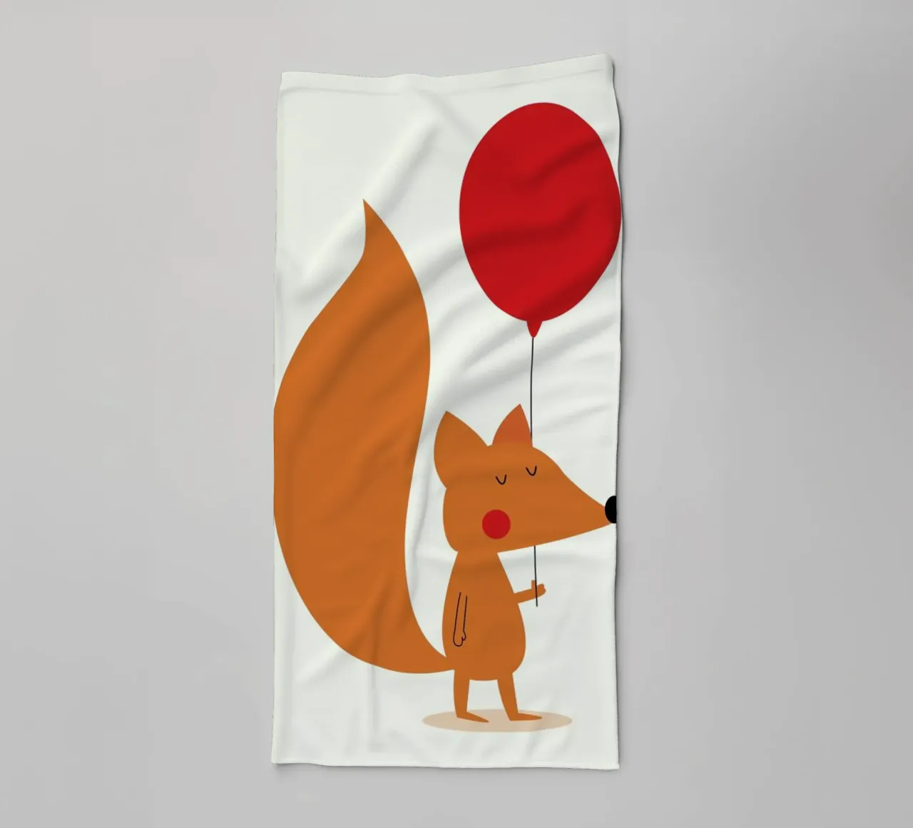 Fox with a Red Balloon asciugamano da bagno da Karin Bijlsma