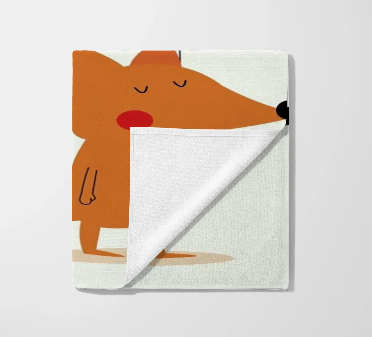 Fox with a Red Balloon toalla de playa de Karin Bijlsma