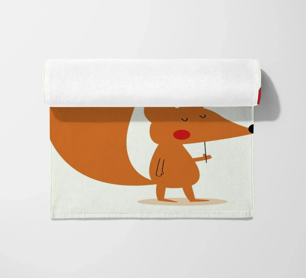 Fox with a Red Balloon toalla de playa de Karin Bijlsma