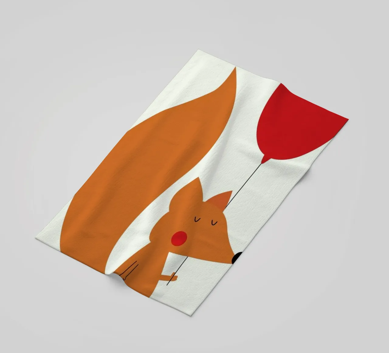 Fox with a Red Balloon telo mare da Karin Bijlsma