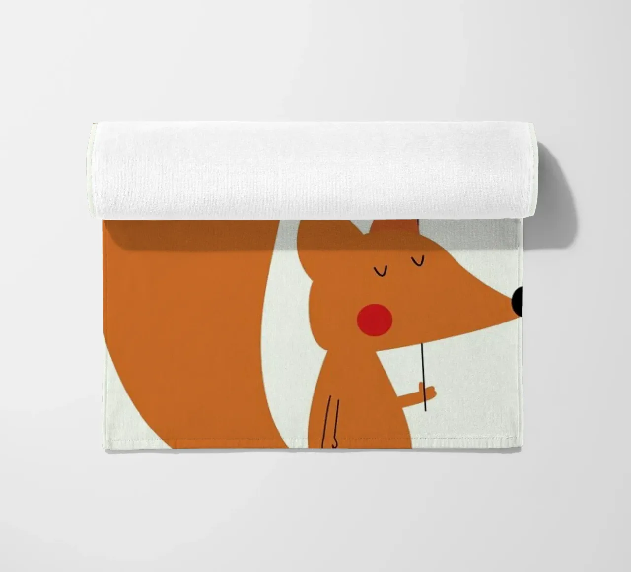 Fox with a Red Balloon toalla de playa de Karin Bijlsma