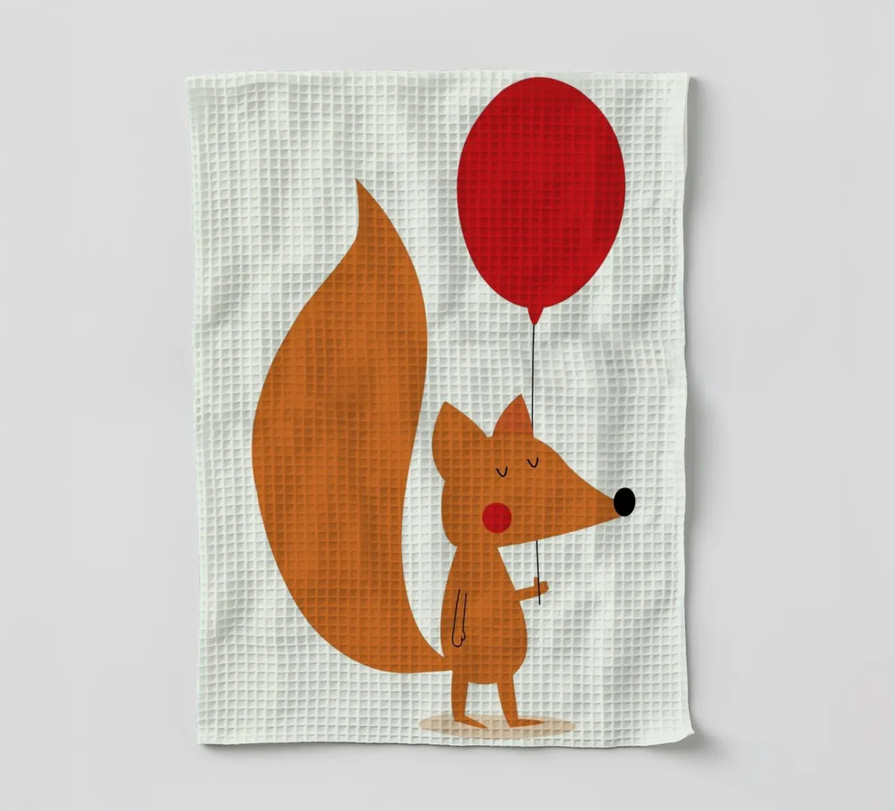 Fox with a Red Balloon canovaccio da cucina da Karin Bijlsma