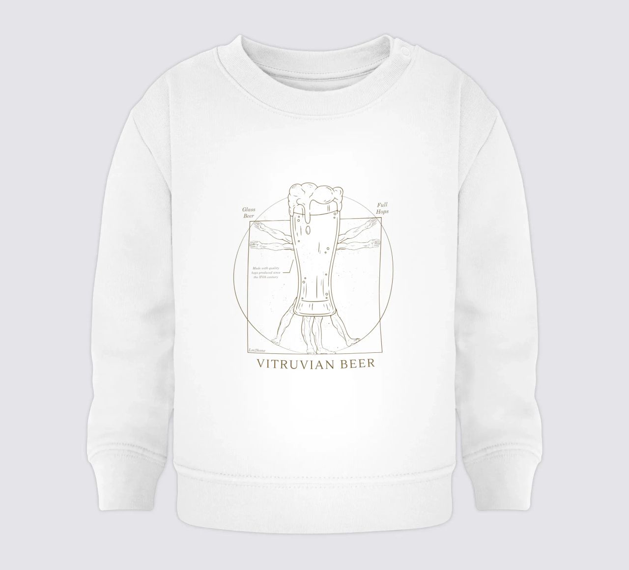 Vitruvian Beer felpa neonato da LM2KONE