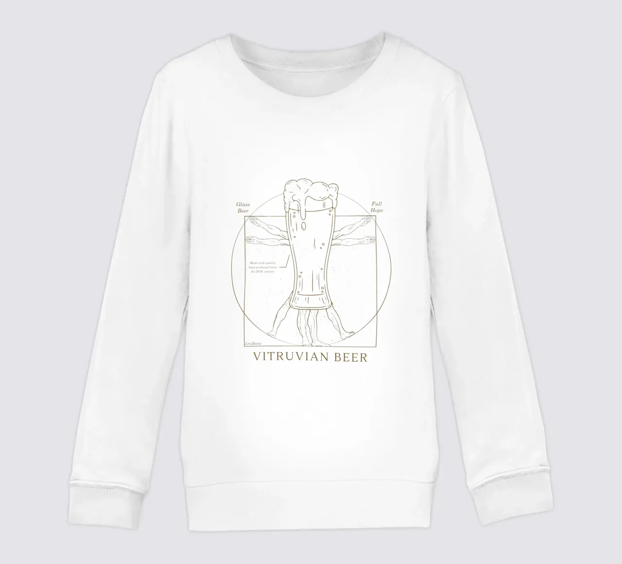 Vitruvian Beer felpa bambino da LM2KONE