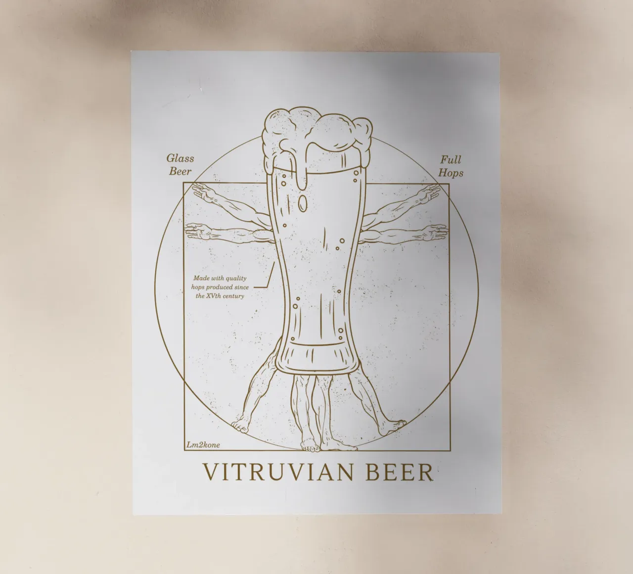 Vitruvian Beer pellicola backlit da LM2KONE