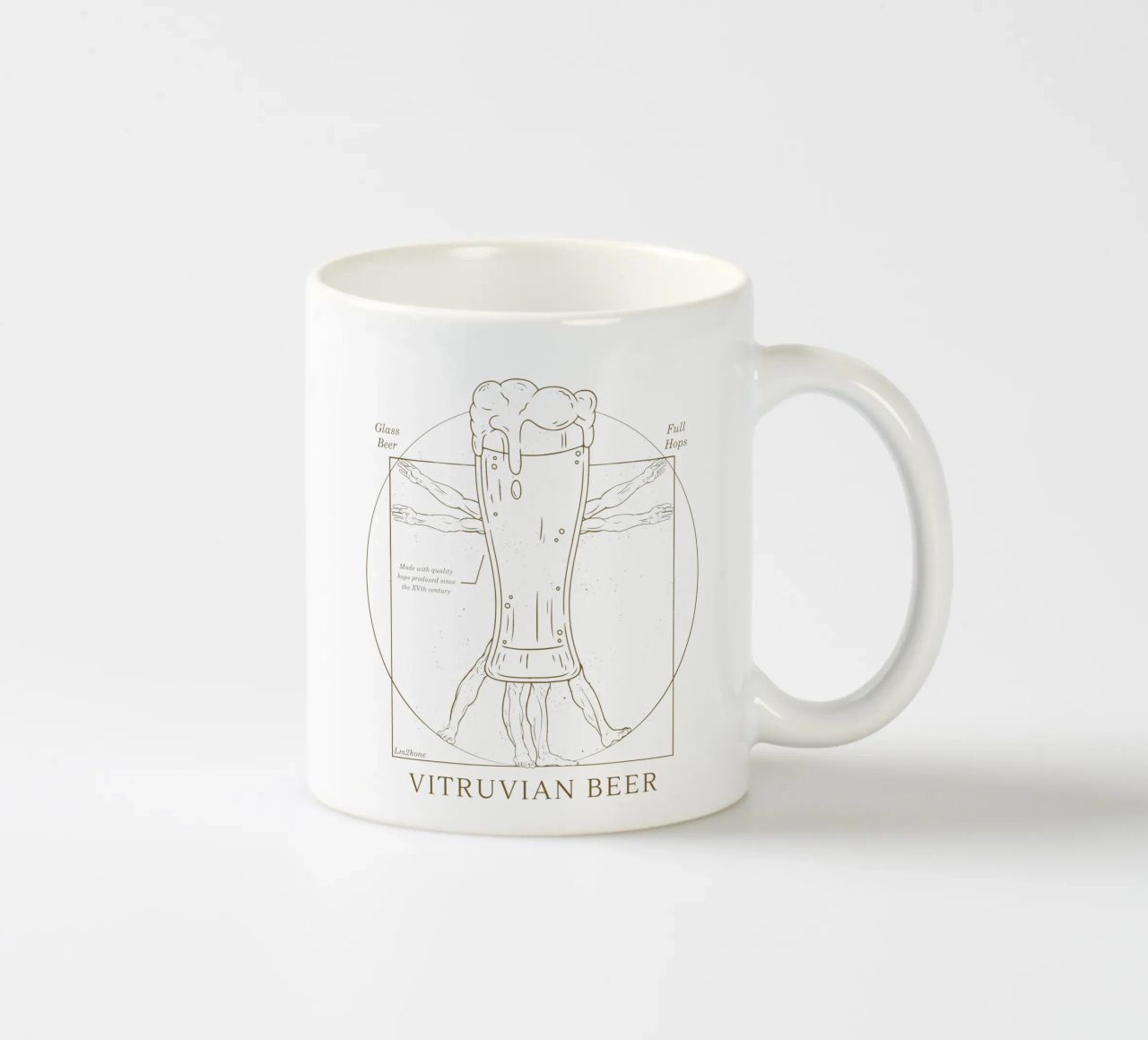 Vitruvian Beer tazza in ceramica da LM2KONE