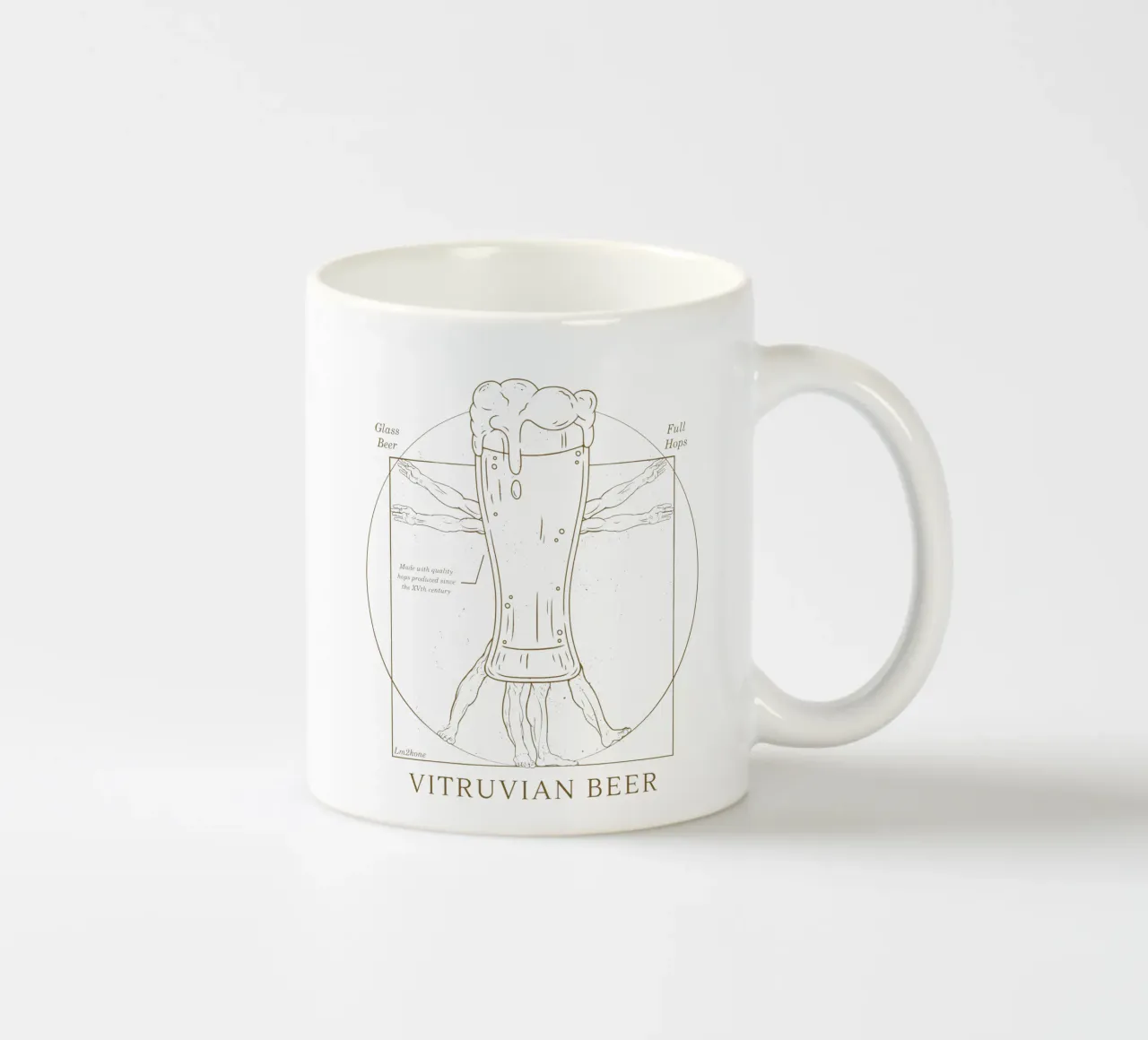 Vitruvian Beer tazza in ceramica da LM2KONE