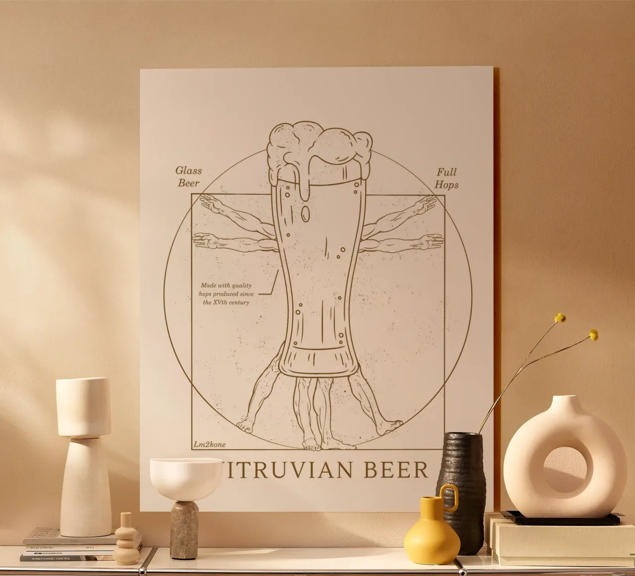 Vitruvian Beer plexiglass da LM2KONE