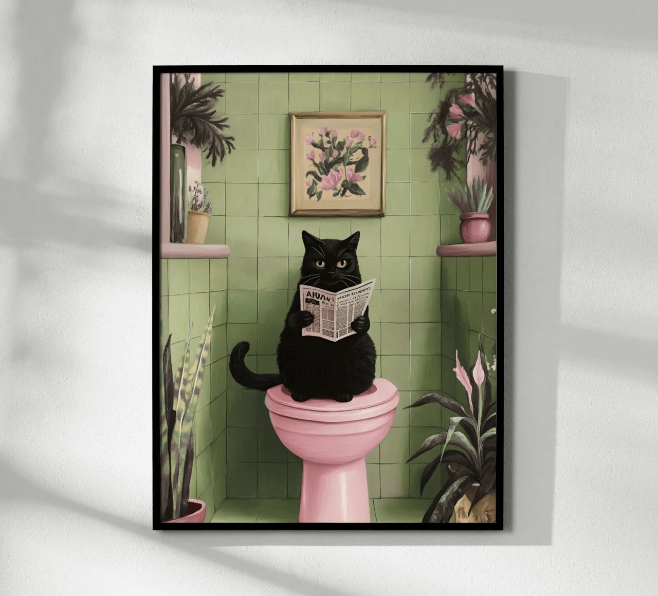 Katze auf der Toilette Poster von catsforyou