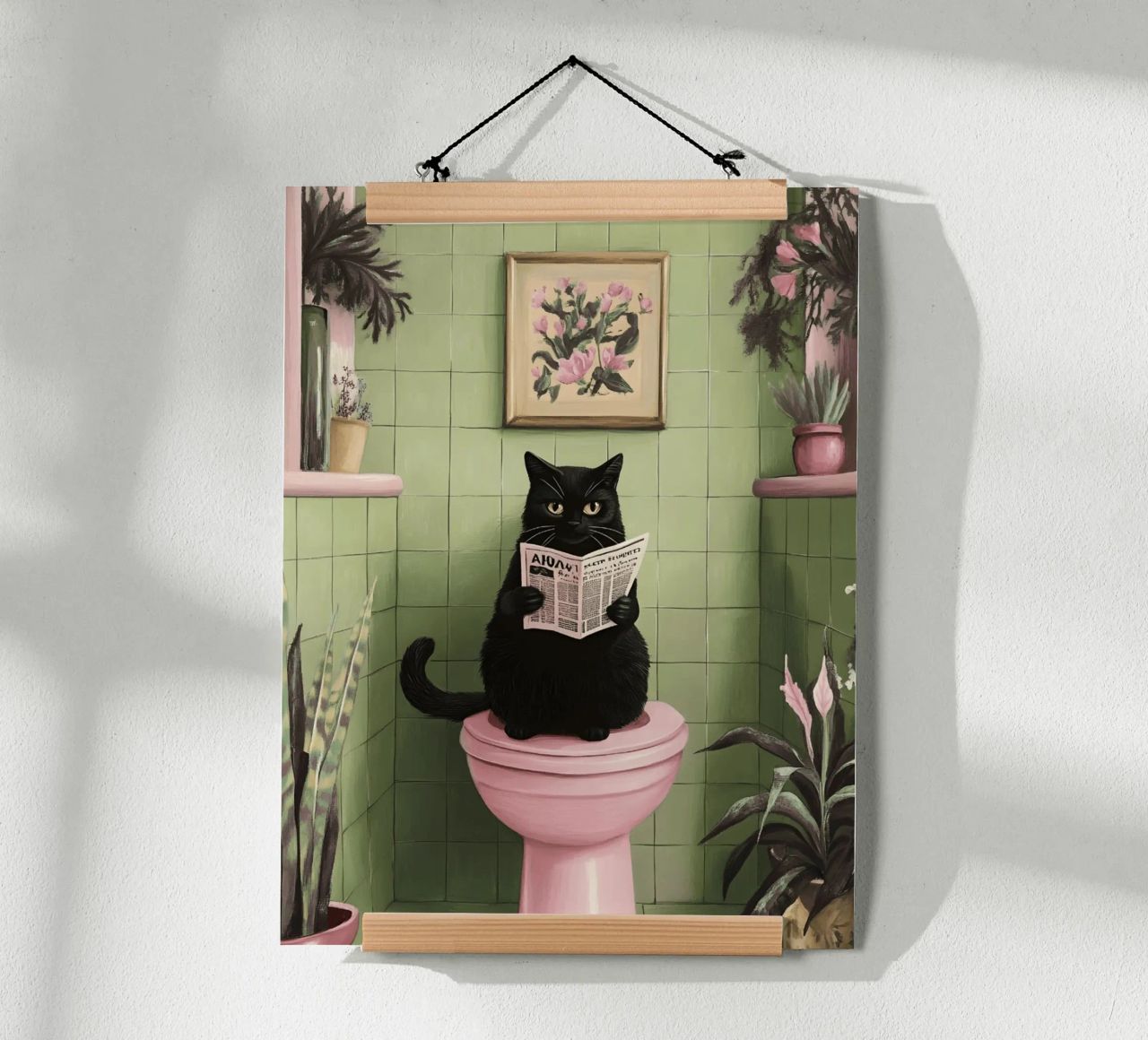 Katze auf der Toilette Poster von catsforyou