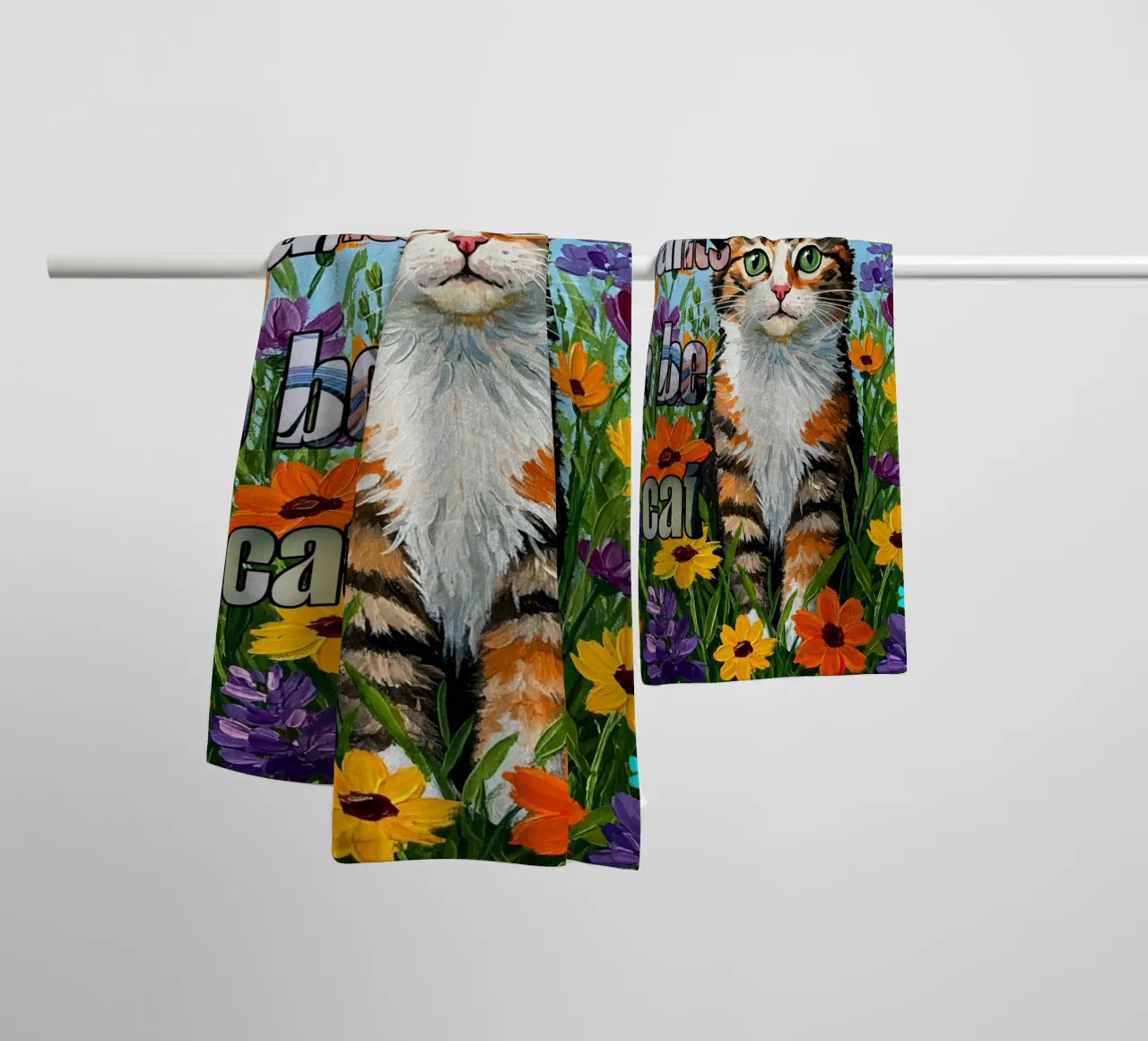 Everybody Wants To Be A Cat towel by catsforyou