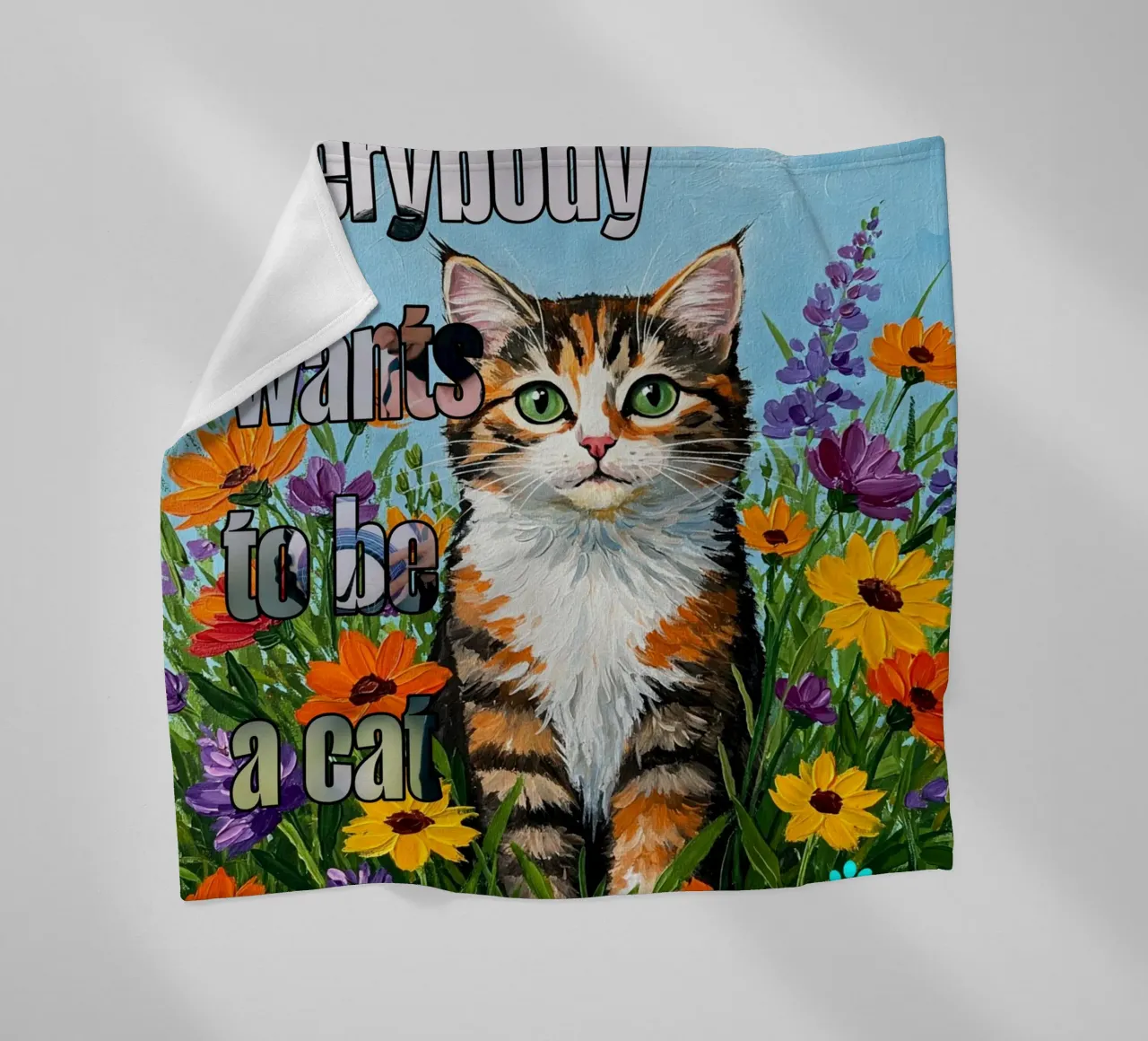 Everybody Wants To Be A Cat fleece blanket by catsforyou