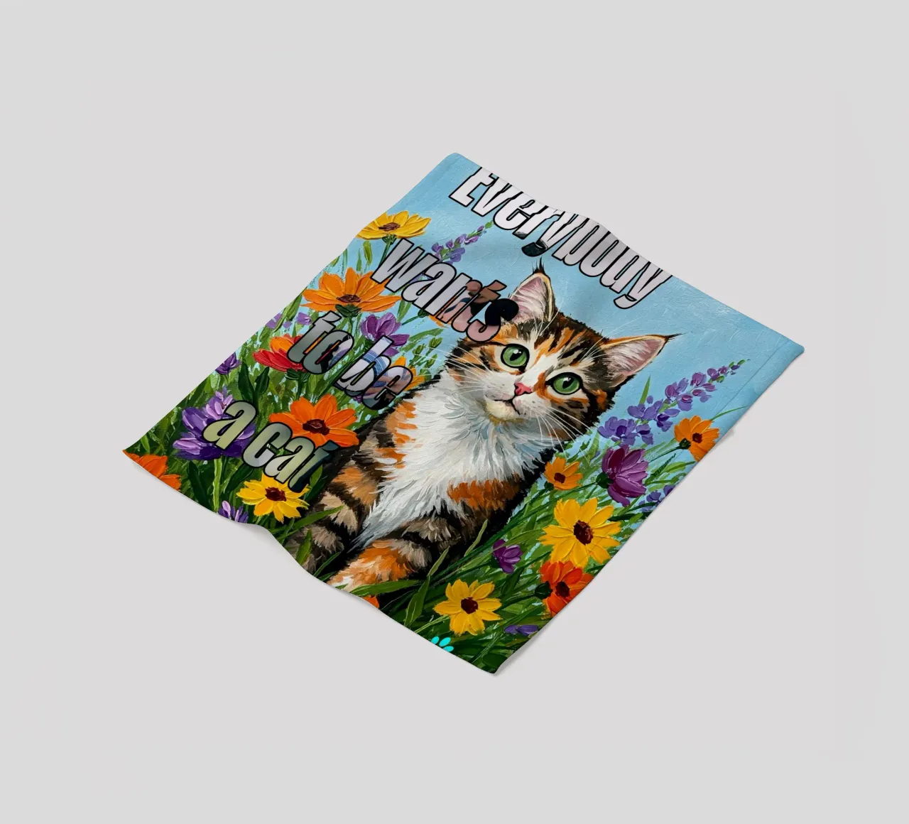 Everybody Wants To Be A Cat fleece blanket by catsforyou