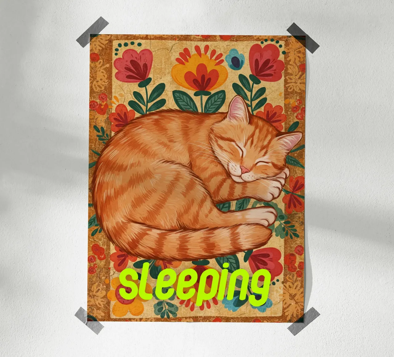 Gatto che dorme carta hahnemühle da catsforyou