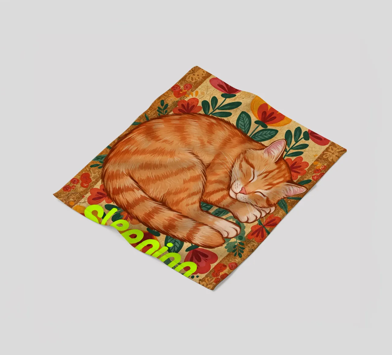 Gatto che dorme coperta in pile da catsforyou