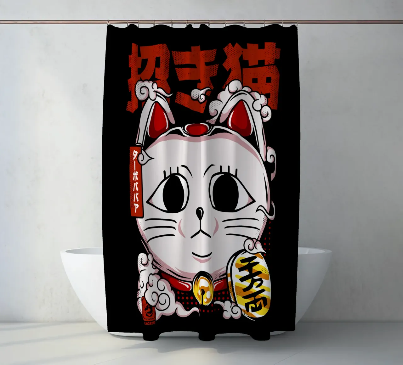 Maneki Neko - Turbo-Oma Duschvorhang von LM2KONE