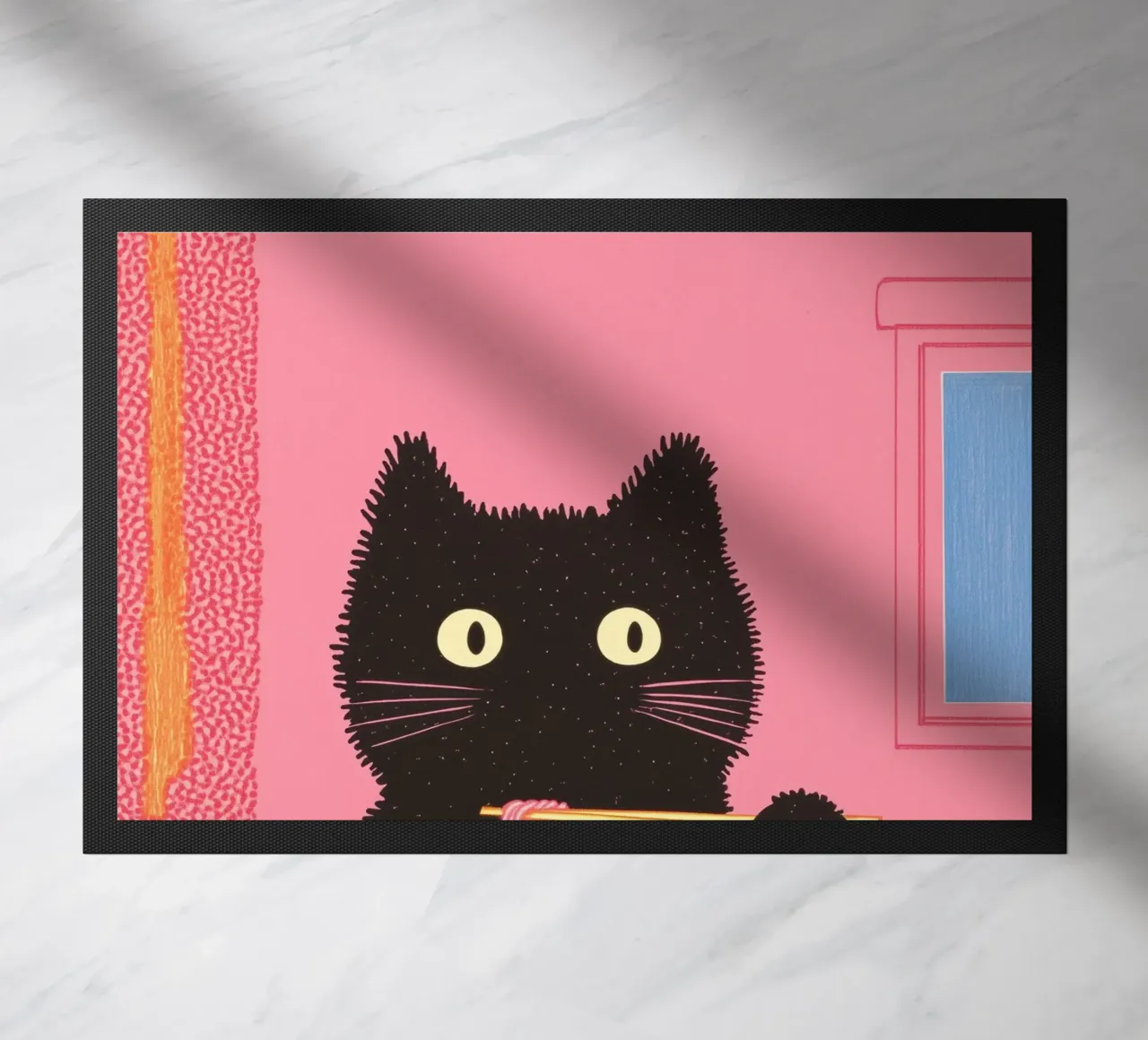 Black Cat & Ramen | Ispirazione Giappone | Cibo e cucina zerbino da Kaji