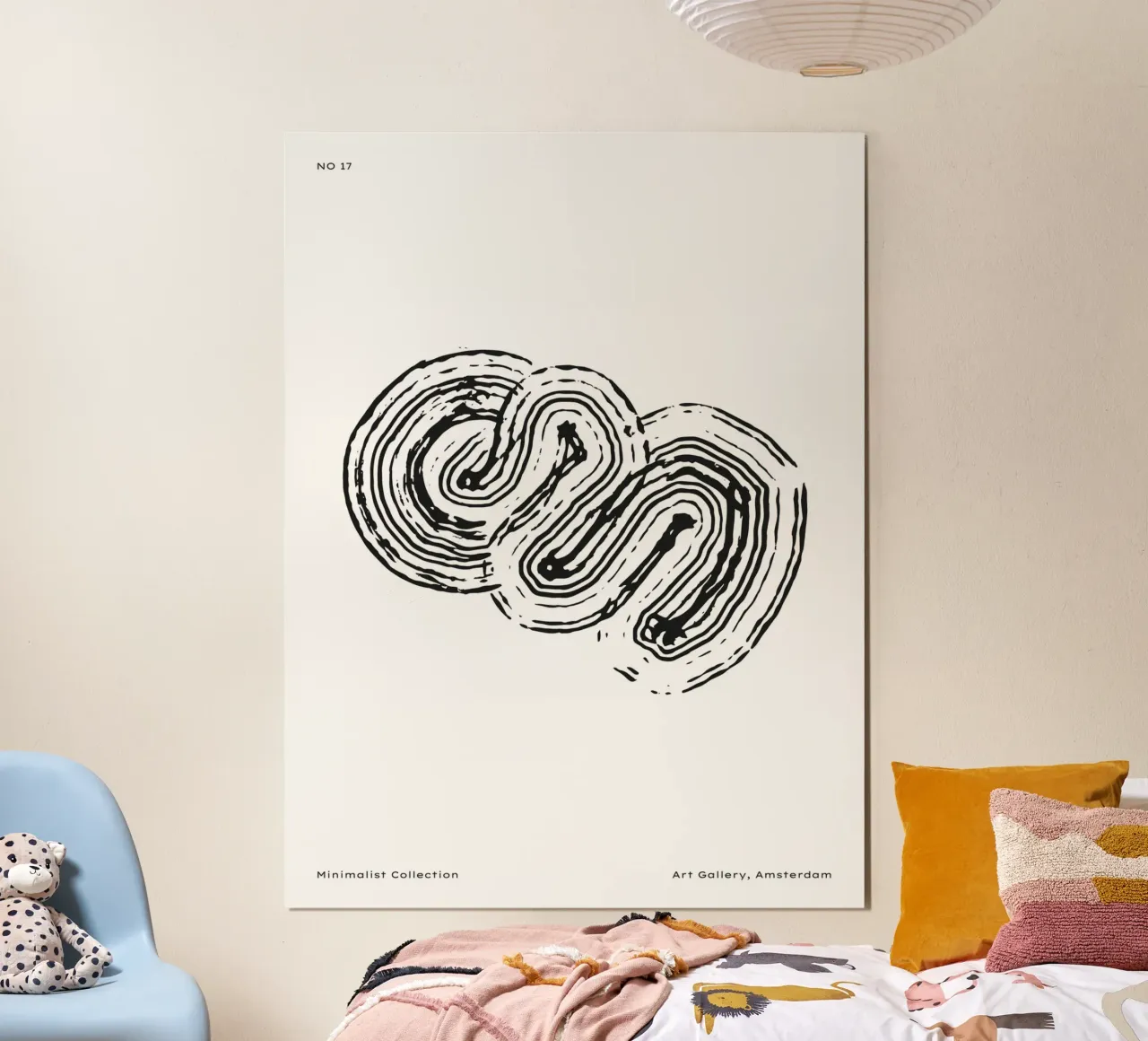 Minimalist Collection No 17 poster con telaio in alluminio da treechild