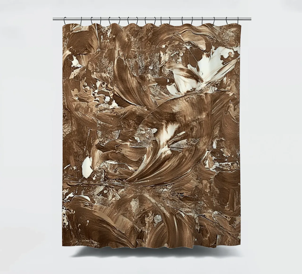 SEPIA 28 shower curtain by Thierry Vobmann Abstract painting