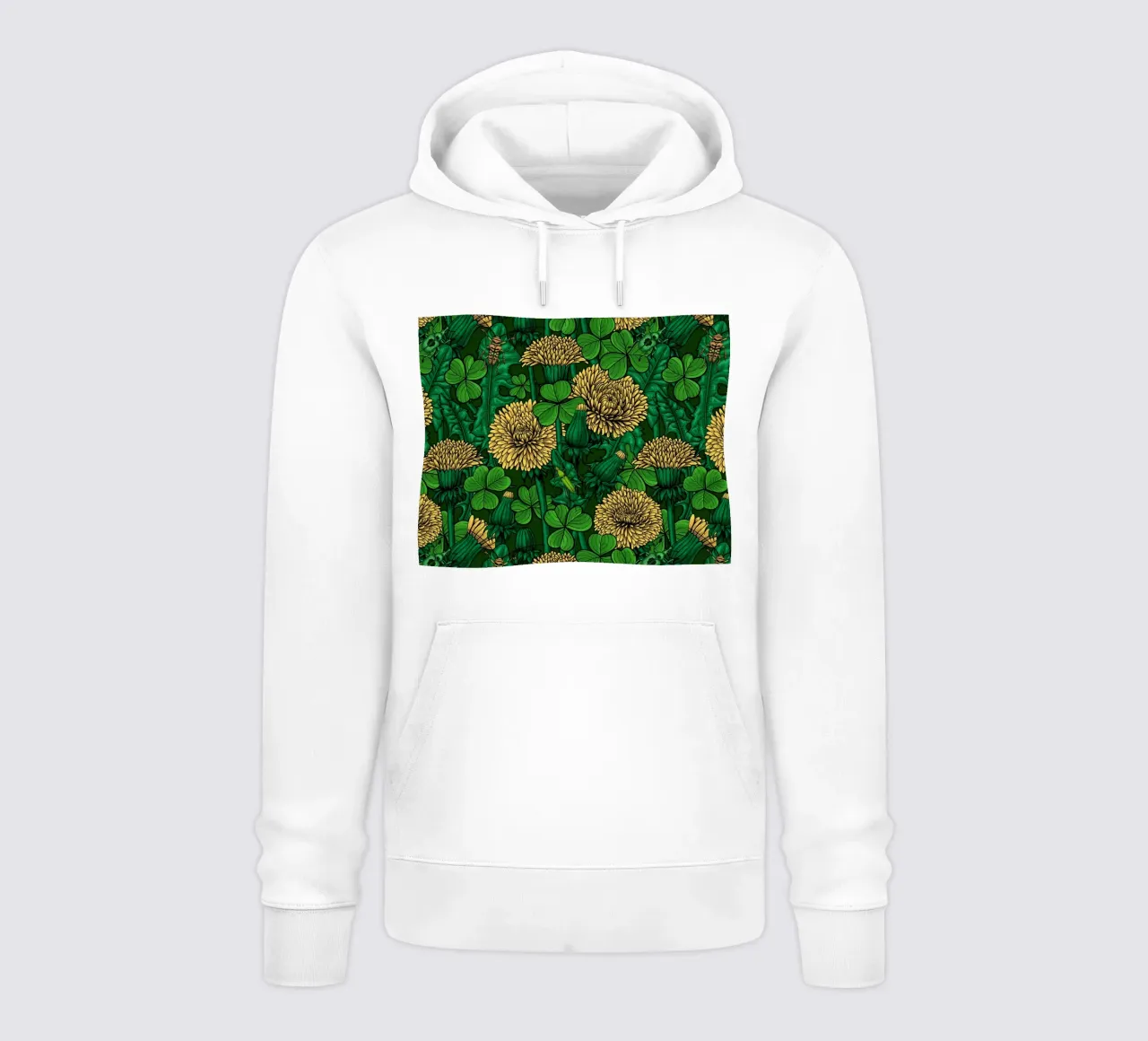 Il prato verde e giallo felpa con cappuccio da Painted Nature