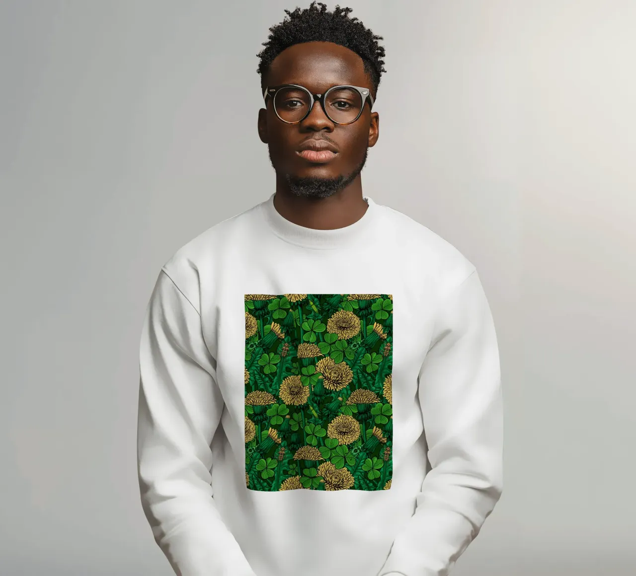 La prairie en vert et jaune sweat de Painted Nature