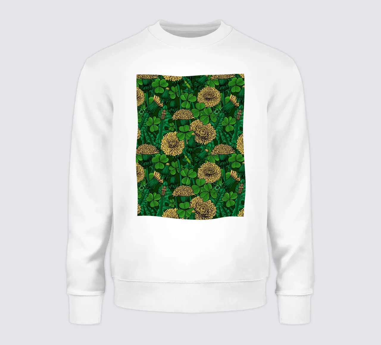 La prairie en vert et jaune sweat de Painted Nature