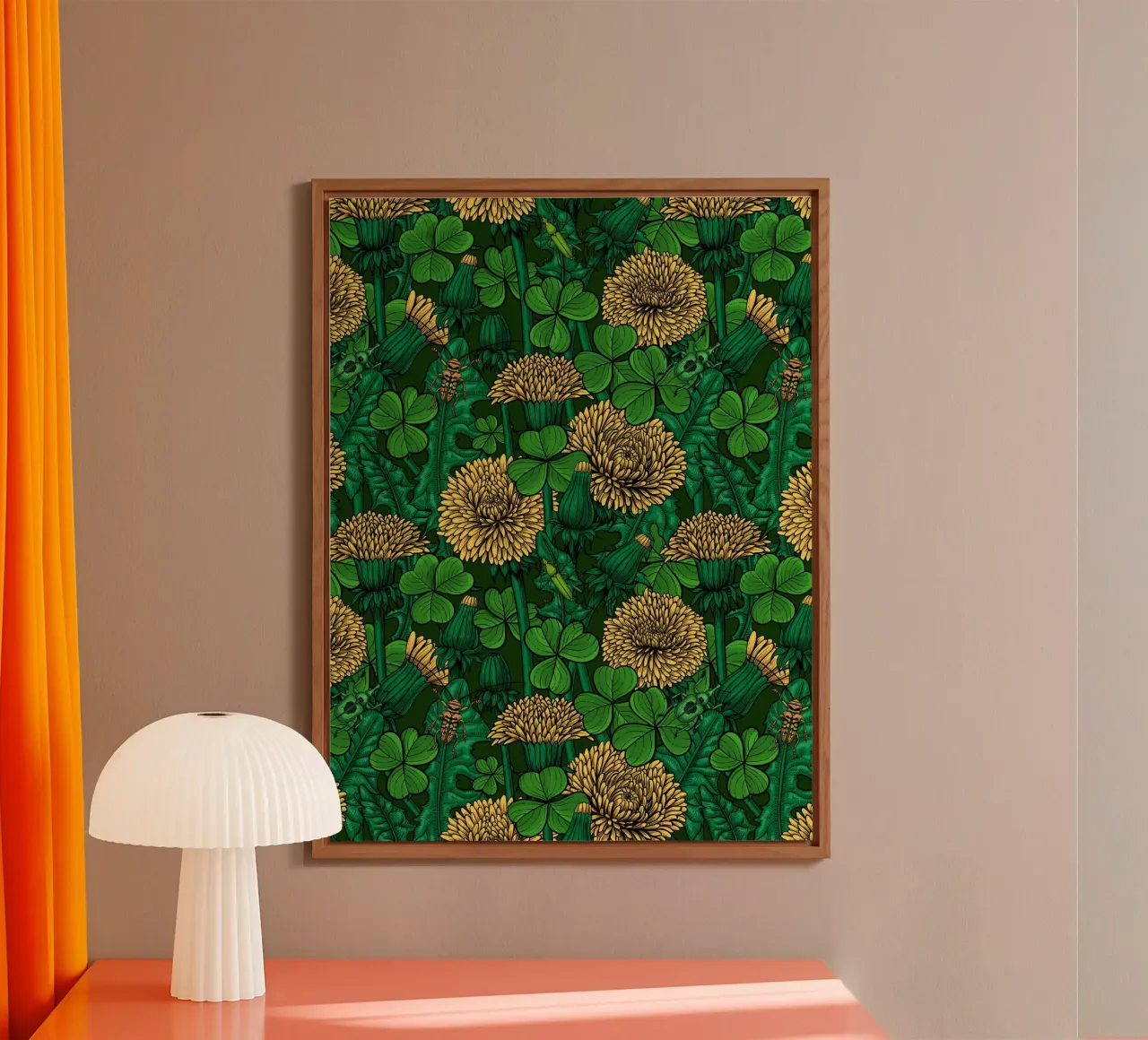 The meadow in green and yellow forex plate by Painted Nature