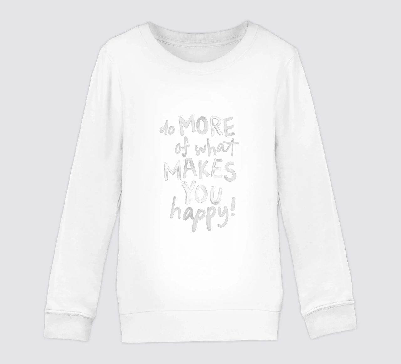 Fare di più di ciò che vi rende felici in bianco e nero felpa bambino da THE MOTIVATED TYPE