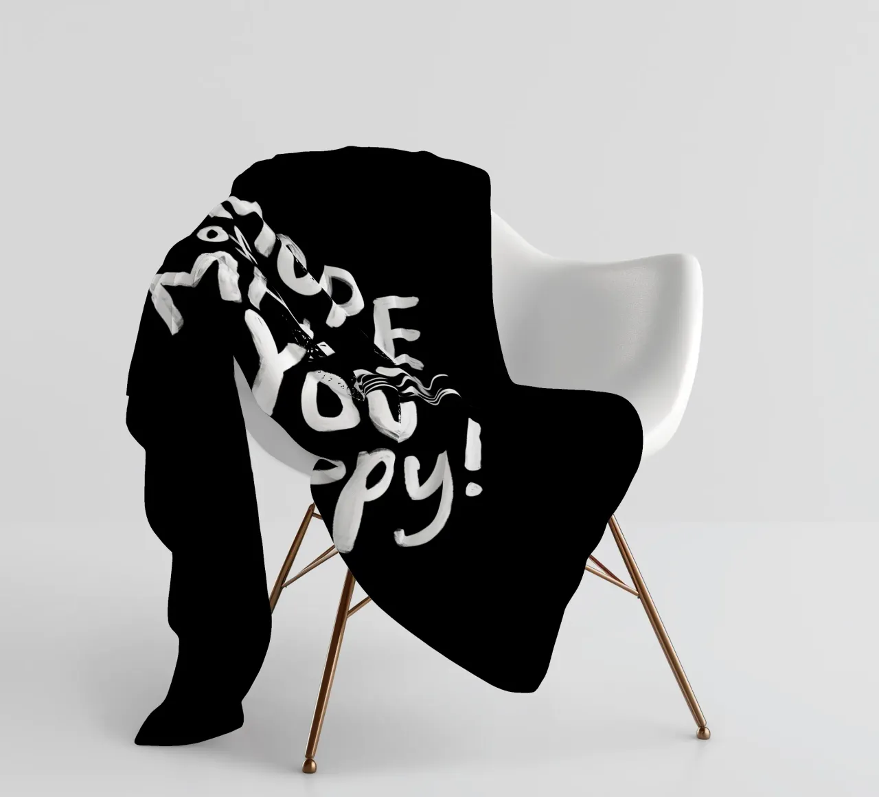 Fare di più di ciò che vi rende felici in bianco e nero coperta in pile da THE MOTIVATED TYPE