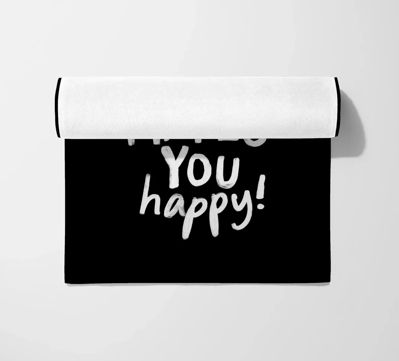 Fare di più di ciò che vi rende felici in bianco e nero telo mare da THE MOTIVATED TYPE