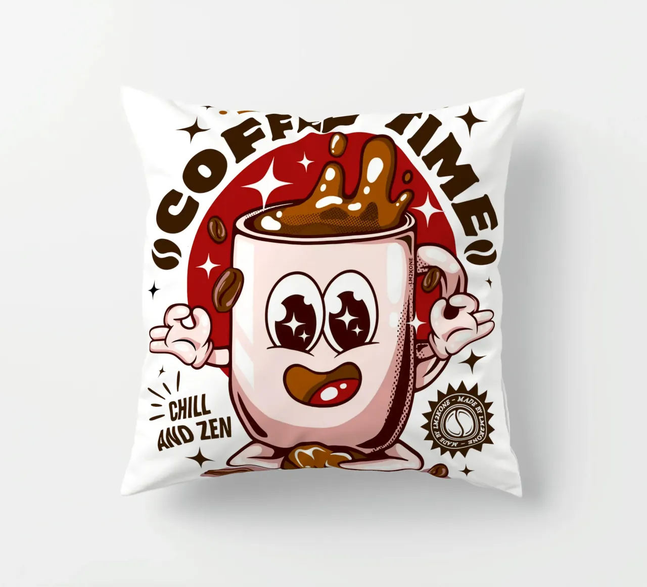 Tempo di caffè divertente cuscino da LM2KONE