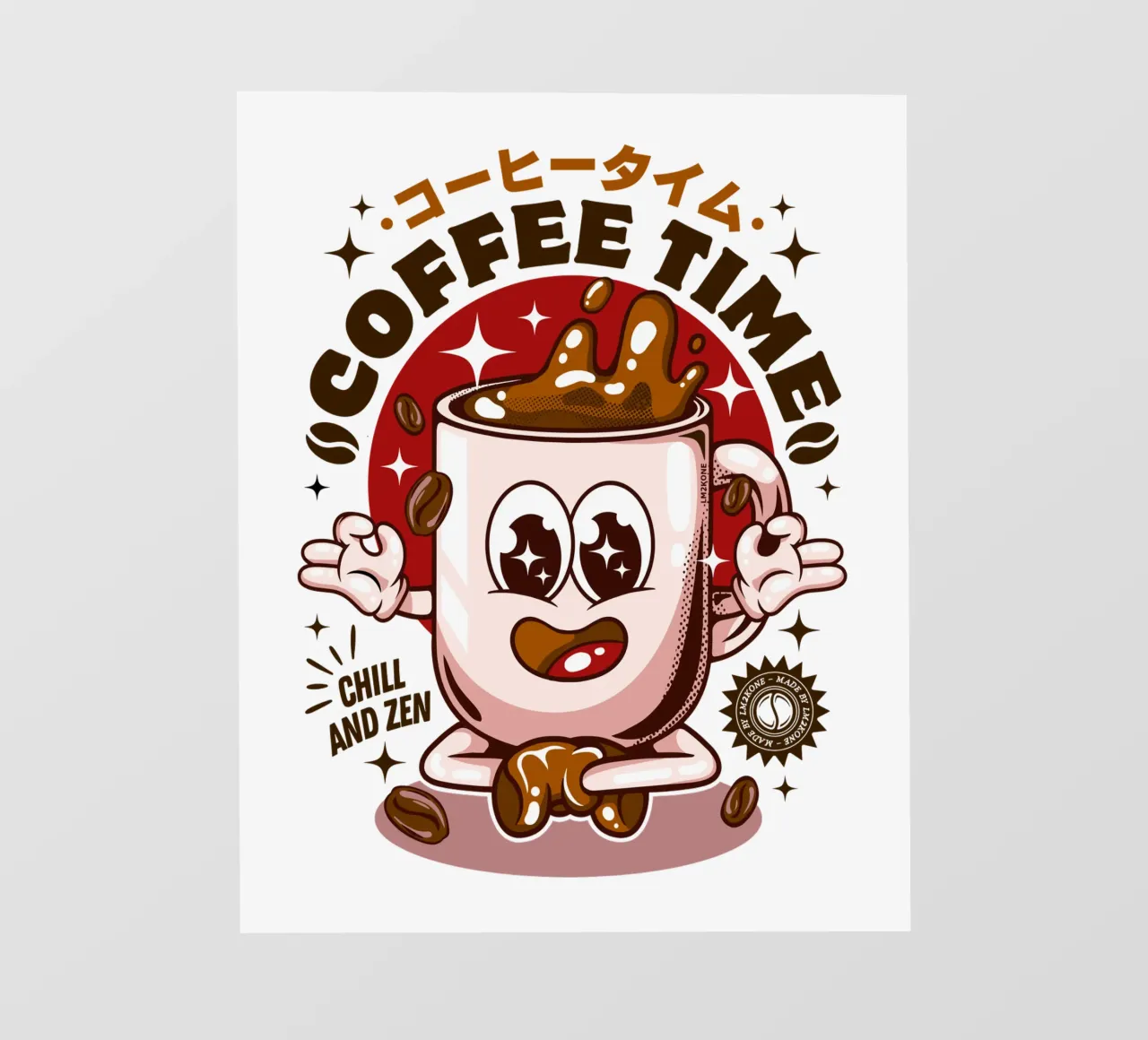 Tempo di caffè divertente telo in pvc da LM2KONE