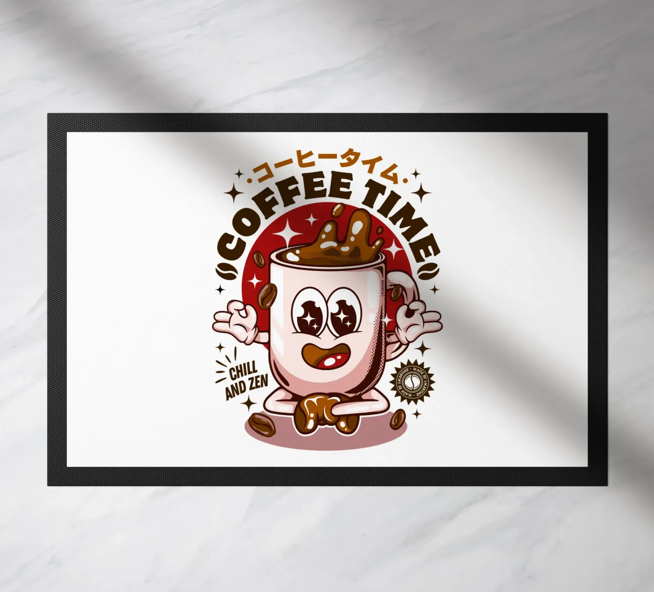 Tempo di caffè divertente zerbino da LM2KONE