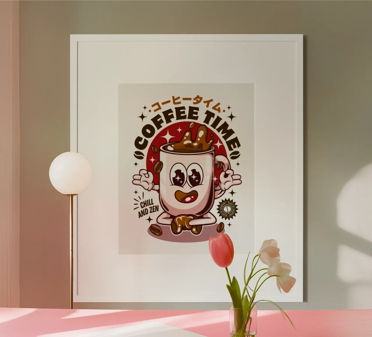 Tempo di caffè divertente poster da LM2KONE