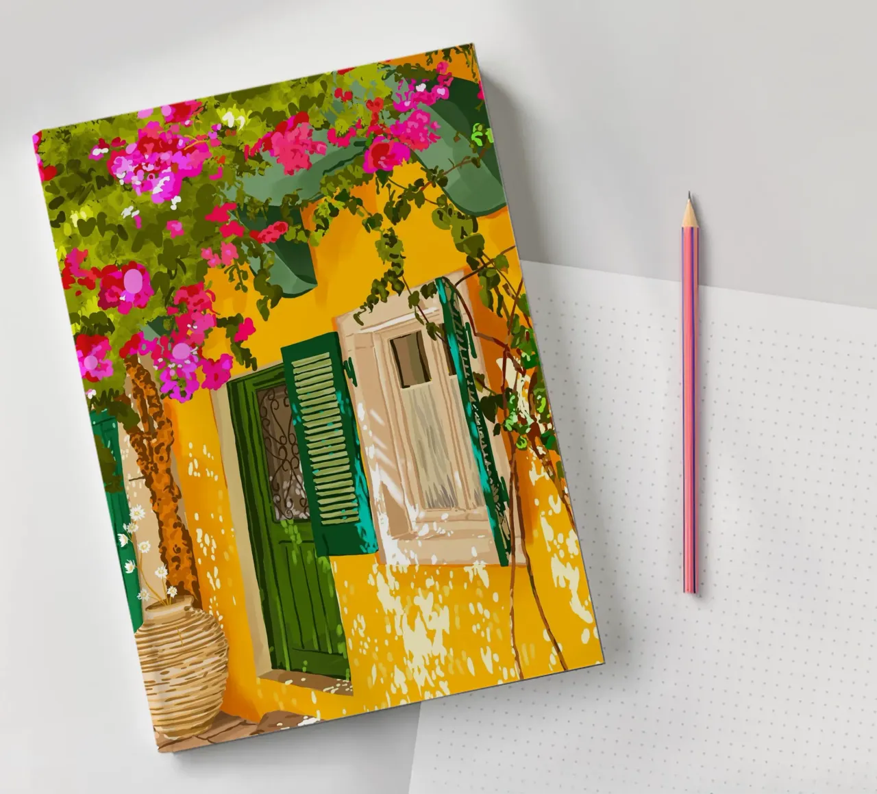 Vivre dans une architecture ensoleillée Bâtiments d'été carnet de notes de 83oranges