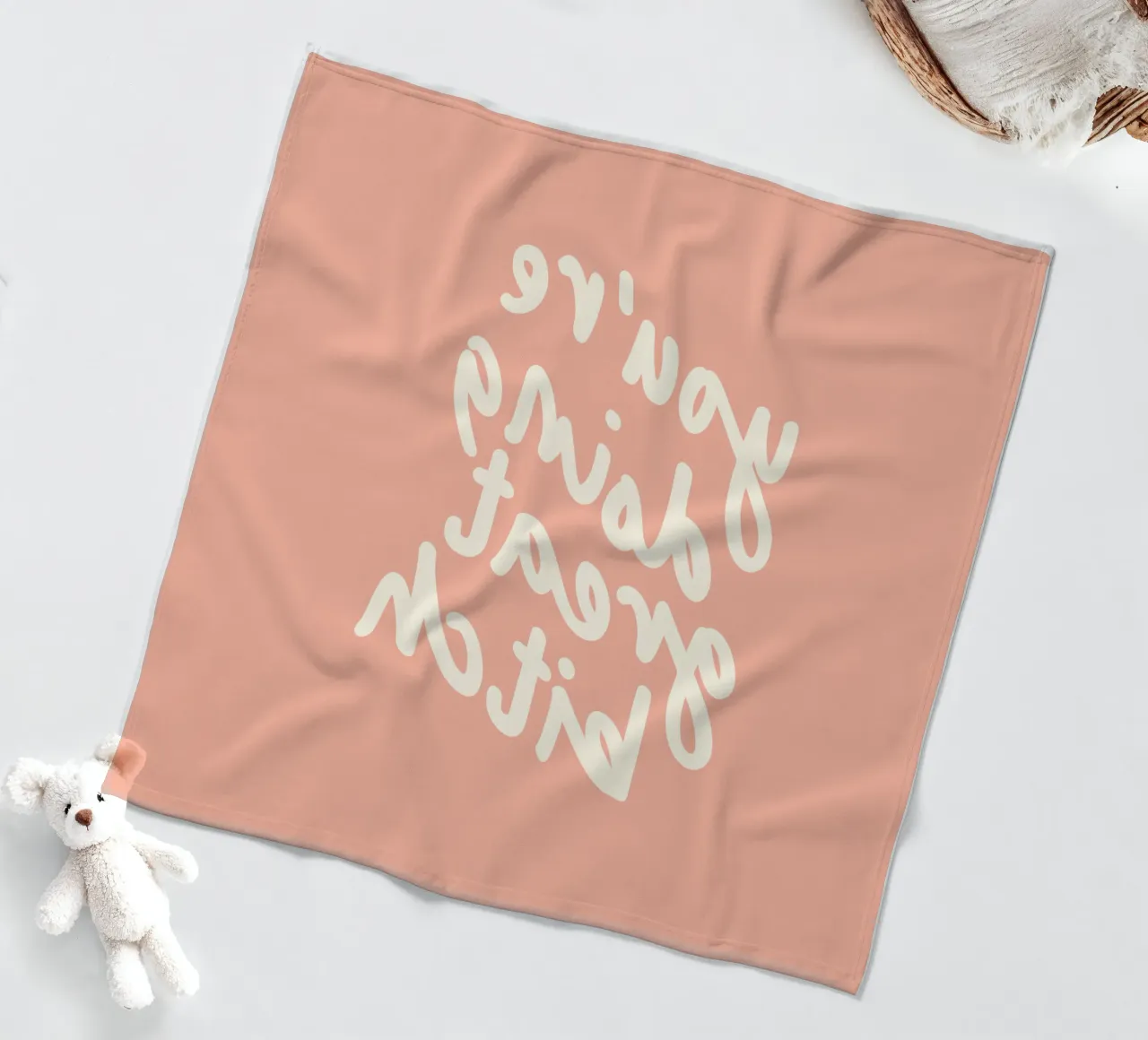Stampa murale tipografica "You're Doing Great Bitch" Sassy Peach coperta in pile da THE MOTIVATED TYPE