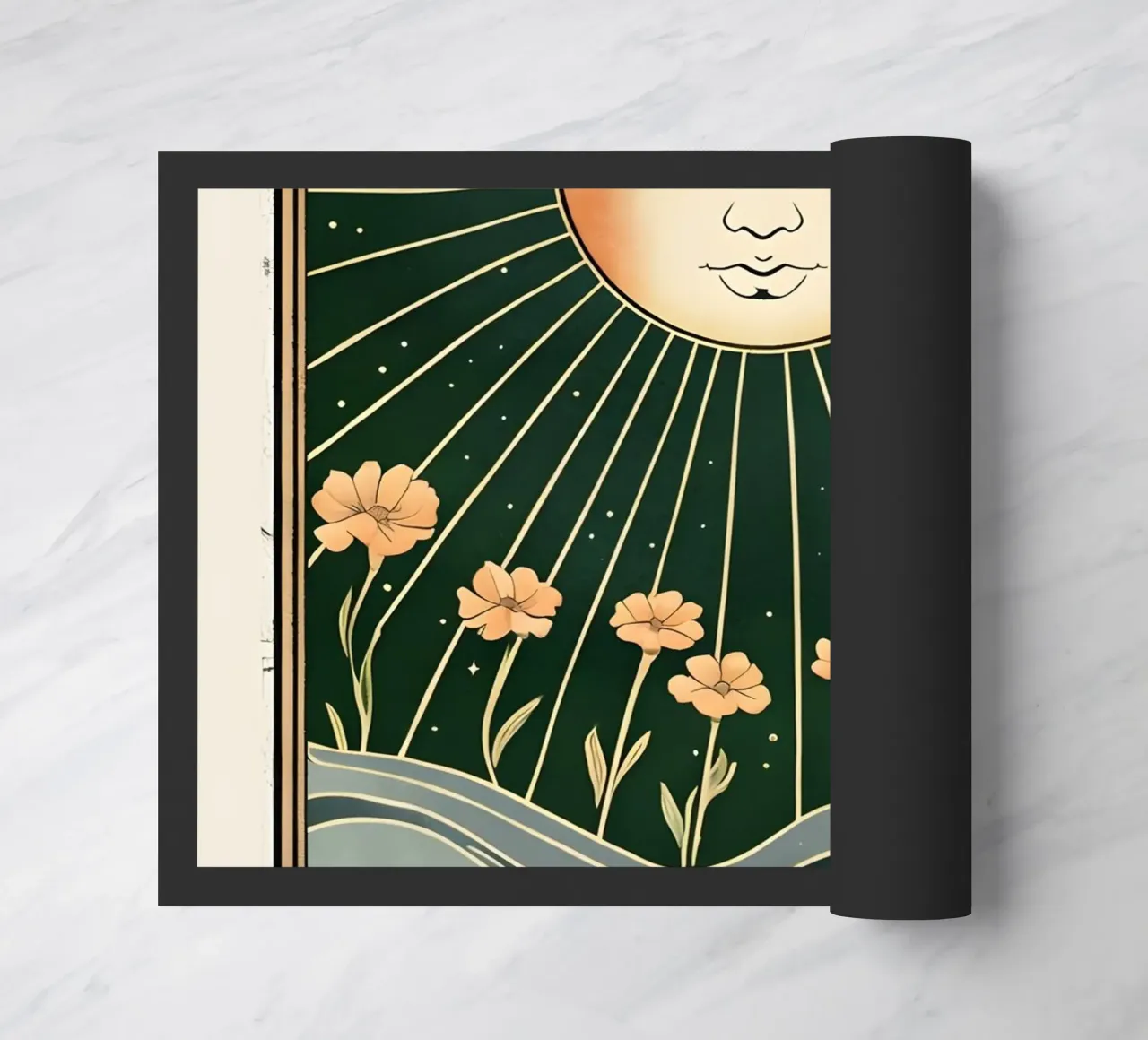 The Moon Vintage doormat by RETRO VINTAGE EDITION