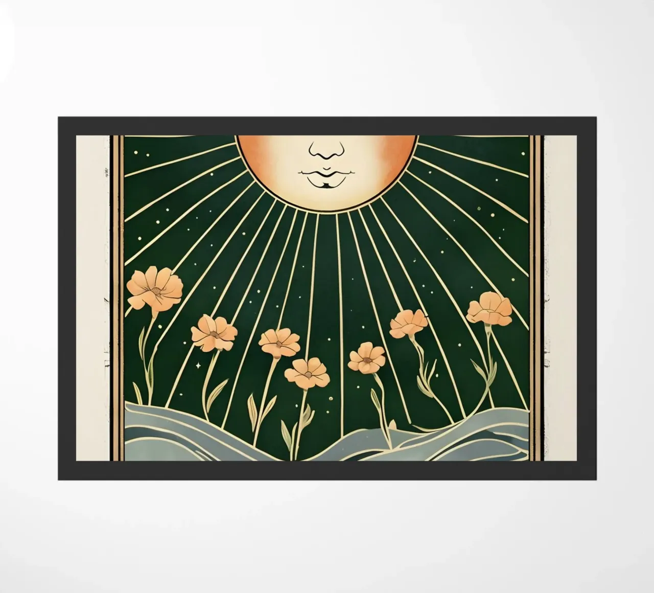 The Moon Vintage doormat by RETRO VINTAGE EDITION