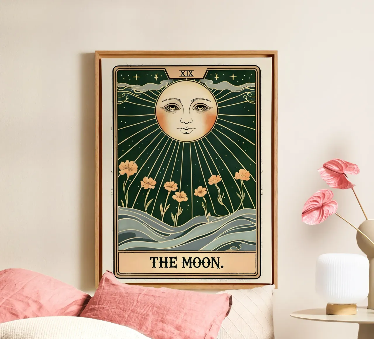La Luna Vintage tela con Cornice a cassetta da RETRO VINTAGE EDITION